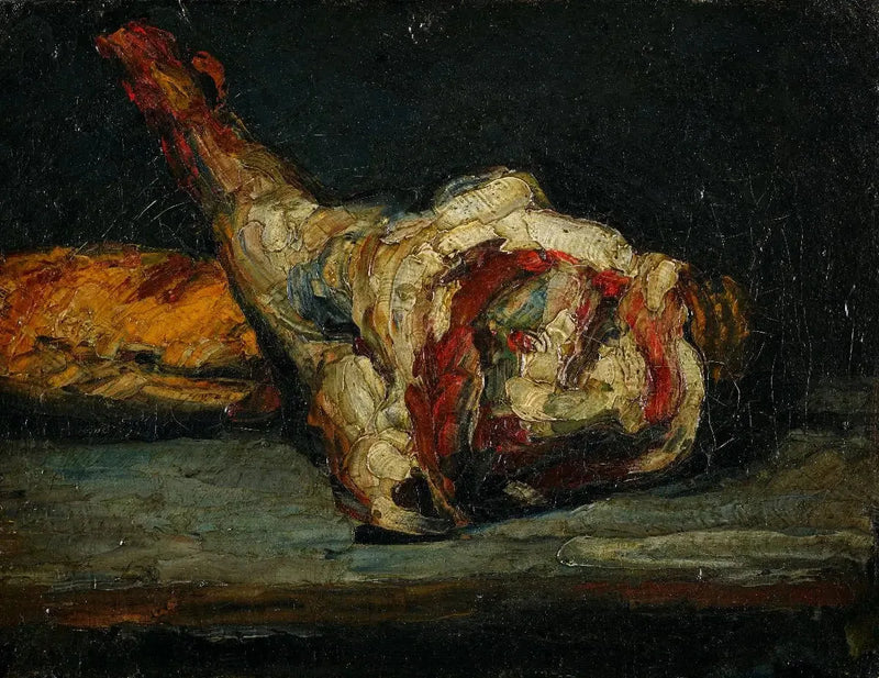 Bröd och lammstek - Paul Cézanne