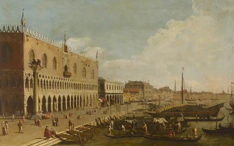 Palats Ducale och Riva degli Schiavoni, Venedig - Canaletto