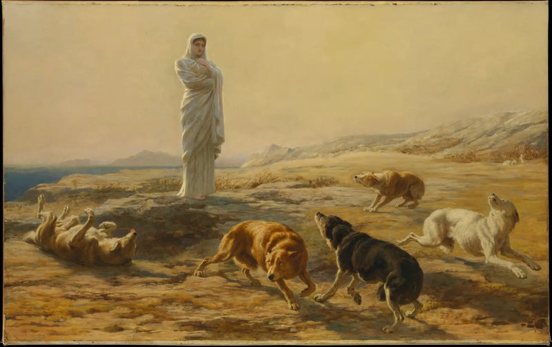 Pallas Athena och herdehundarna - Briton Rivière