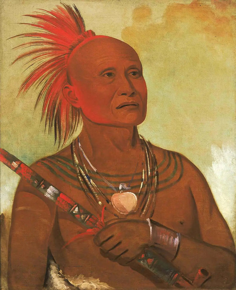 Pam-a-hó, simhopparen, en av krigarna från Black Hawk - George Catlin