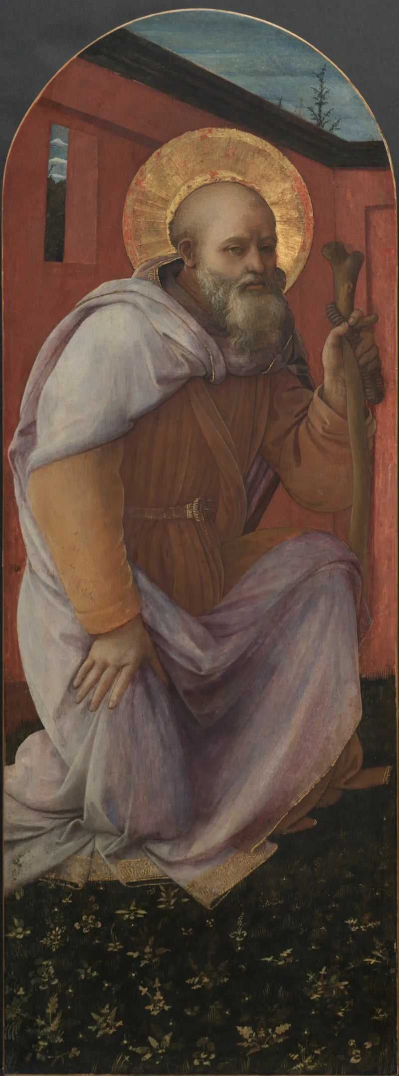 Panel från ett triptyk: St. Anthony Abbot - Fra Filippo Lippi