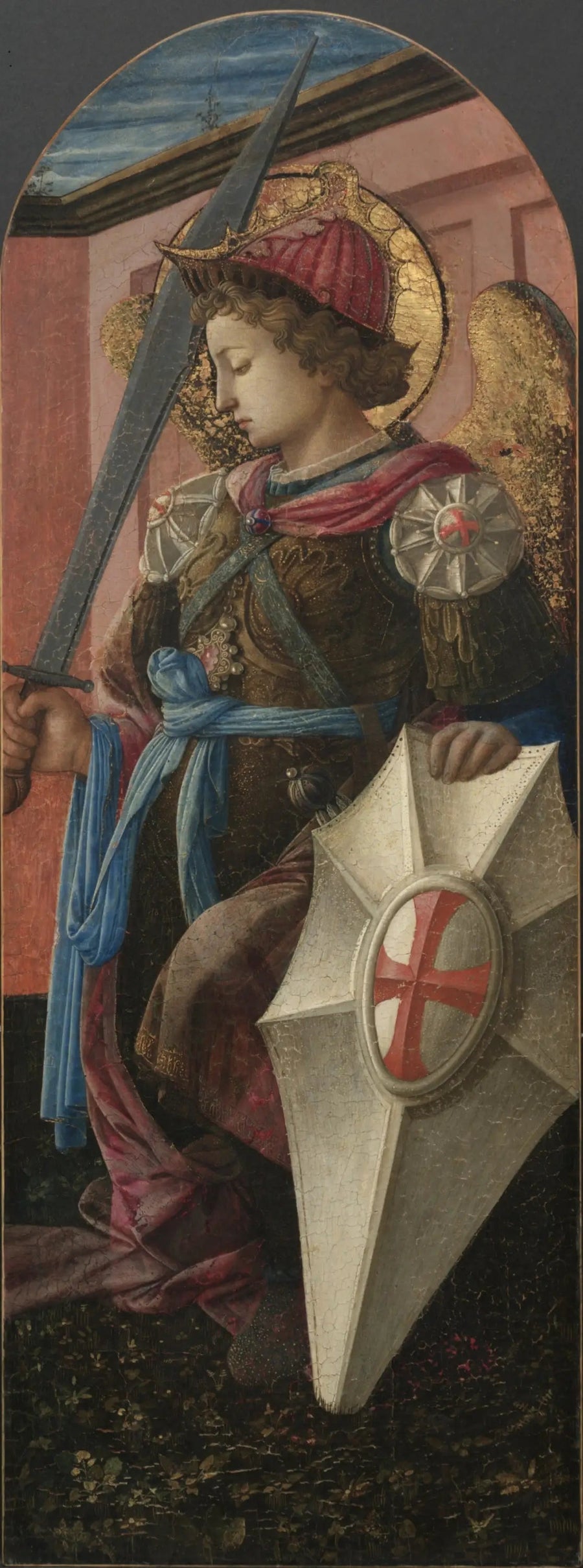 Panel från ett triptyk: Arkanjel Michael - Fra Filippo Lippi