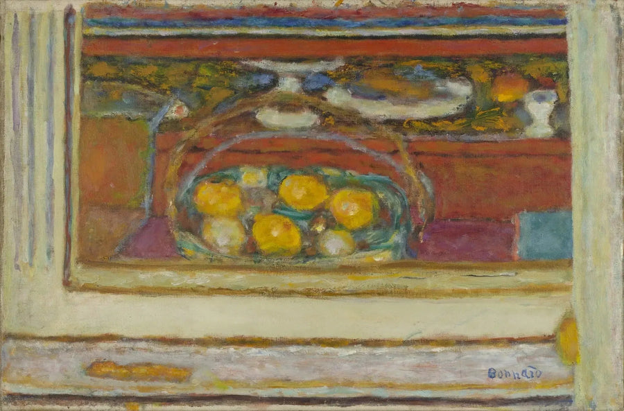 Fruktkorg speglad i en spegel - Pierre Bonnard