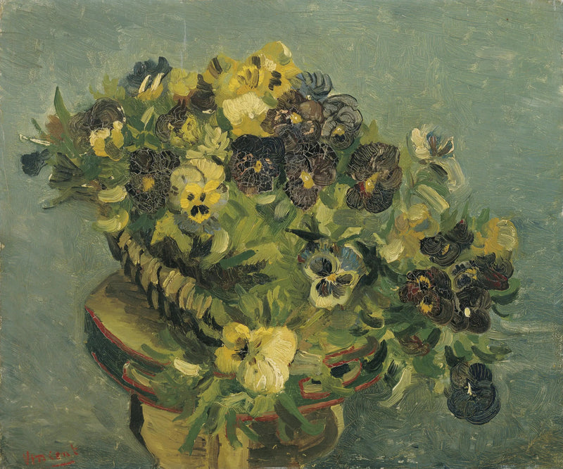 Tankekorg på ett litet bord - Vincent van Gogh