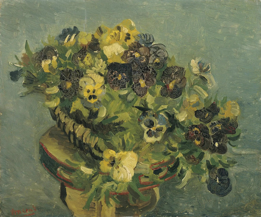 Tankekorg på ett litet bord - Vincent van Gogh