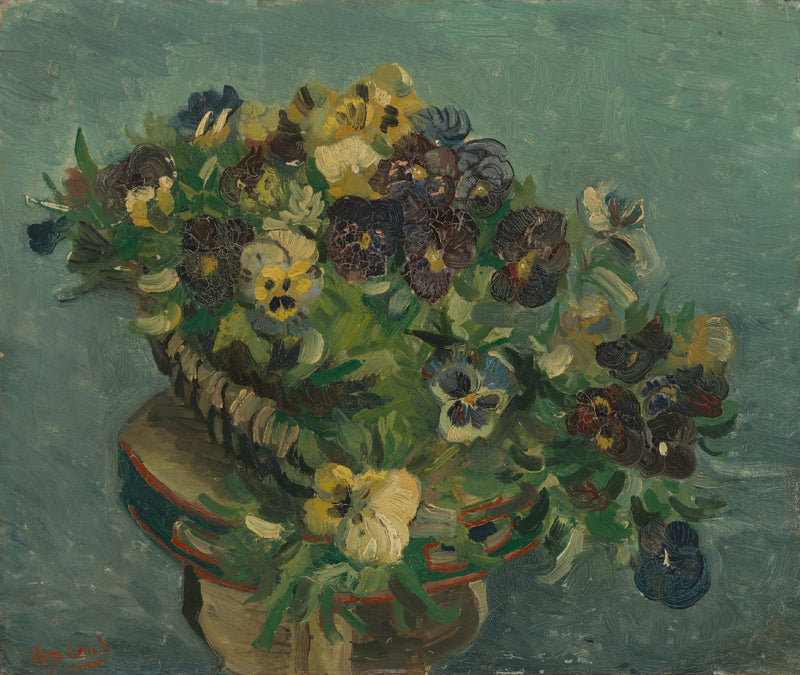 Tankekorg på ett litet bord - Vincent van Gogh