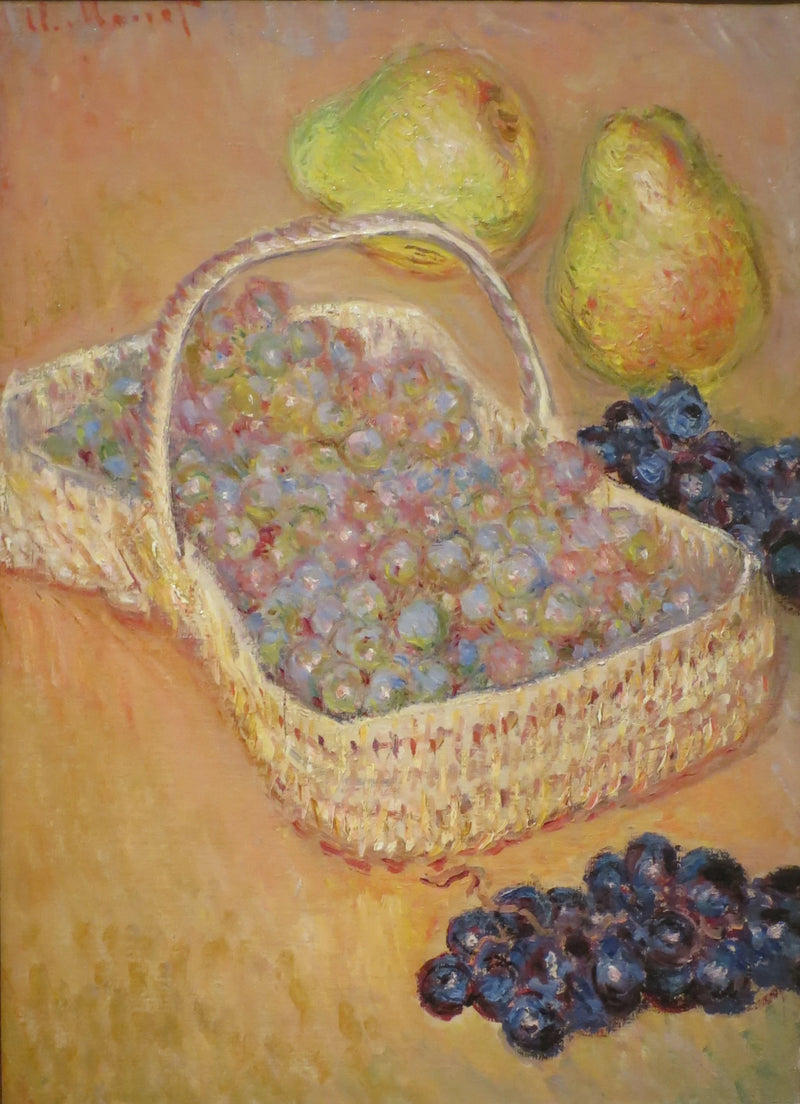 Korg med druvor, kvitten och päron W954 - Claude Monet