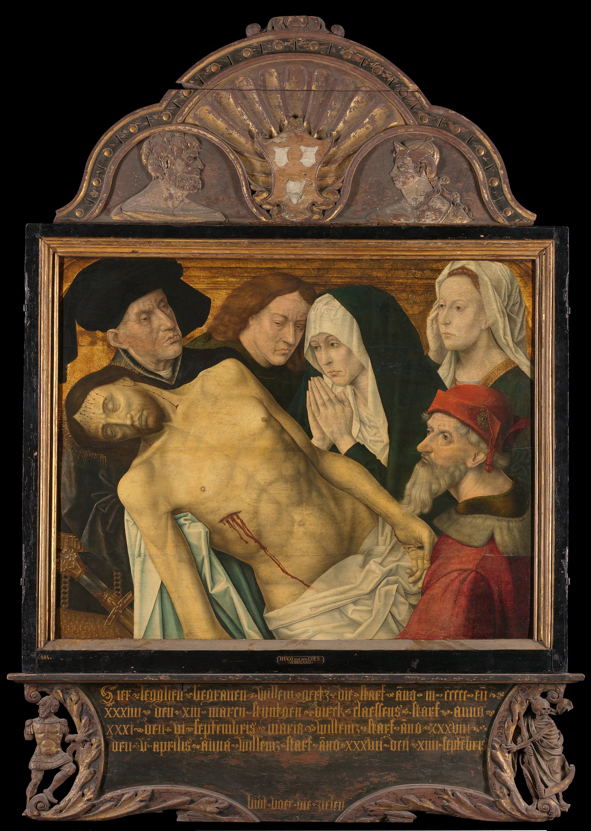 Panneau central d'un triptyque commémoratif (anciennement appelé table commémorative de Gertz) avec la lamentation - Artiste inconnu du Rijksmuseum