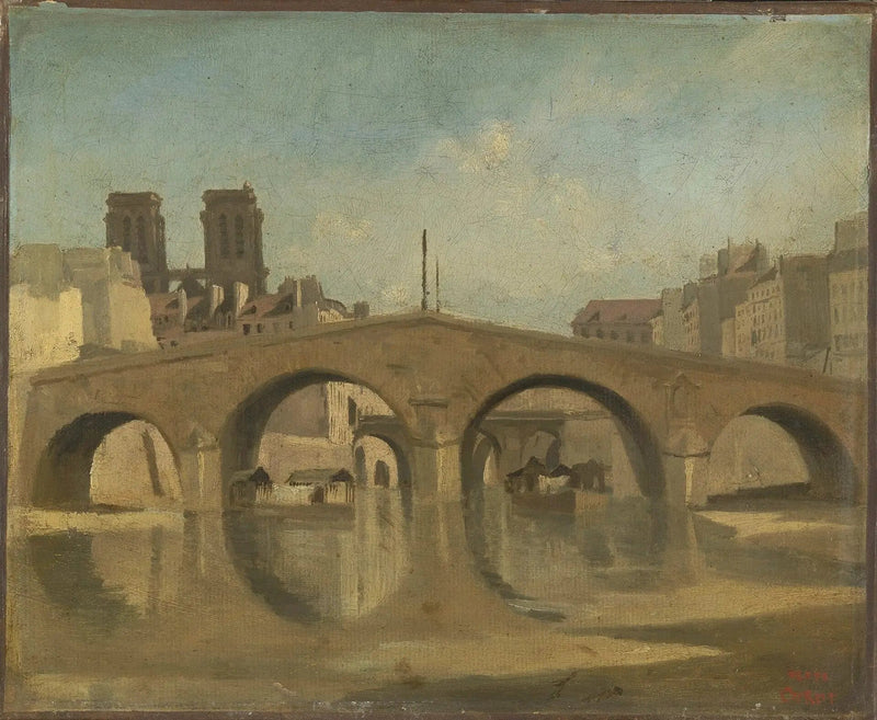 Paris, den Gamla Saint-Michel-bron - Jean-Baptiste Camille Corot