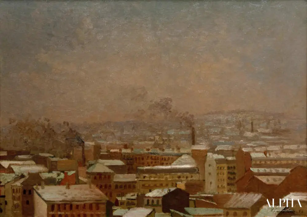 Paris sous la neige - Caillebotte - Reproductions de tableaux et peintures haut de gamme