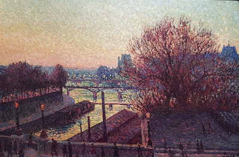 Paris, utsikt över Seine, natten - Maximilien Luce