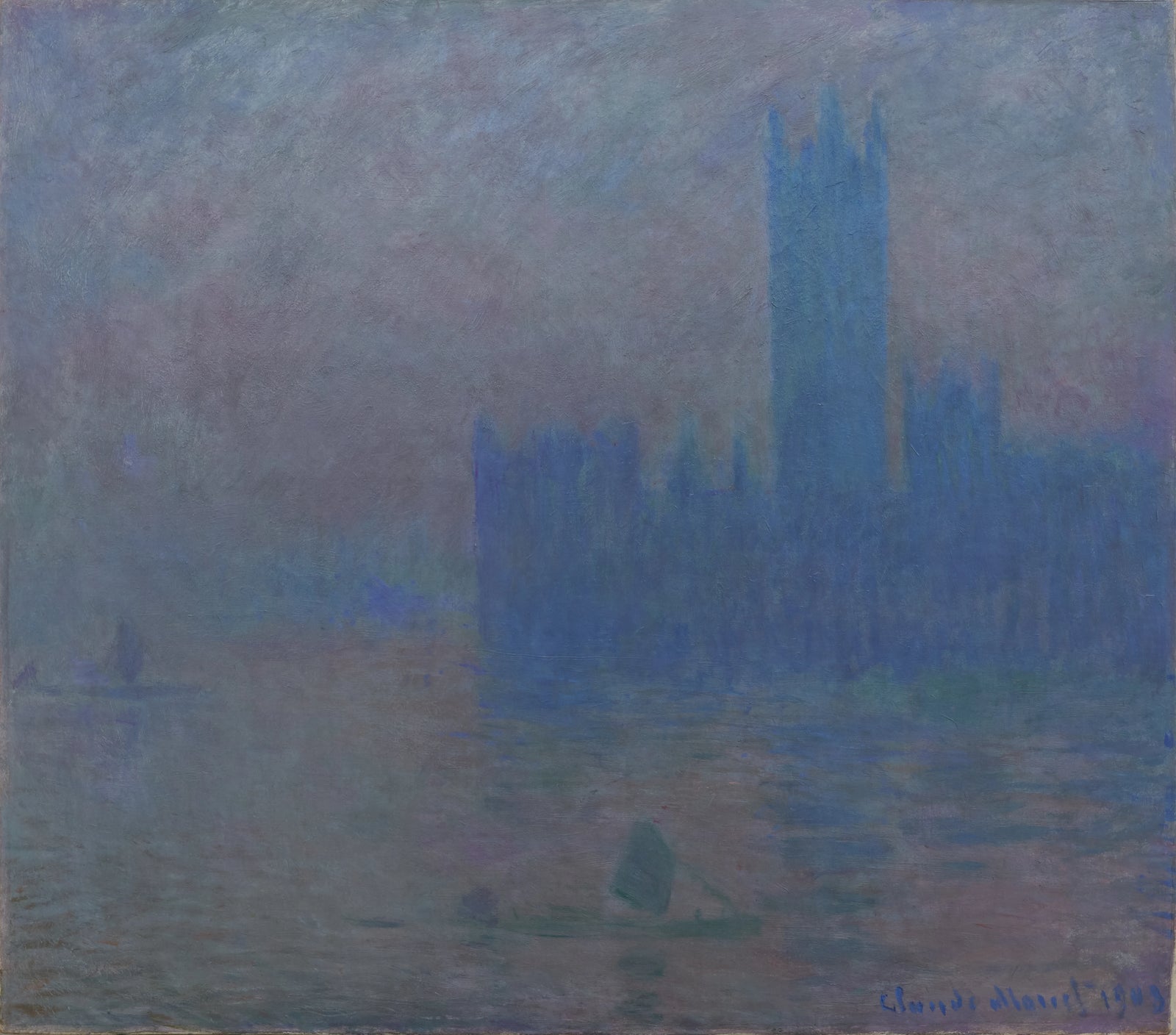 Londons parlament, dimeffekt - Claude Monet