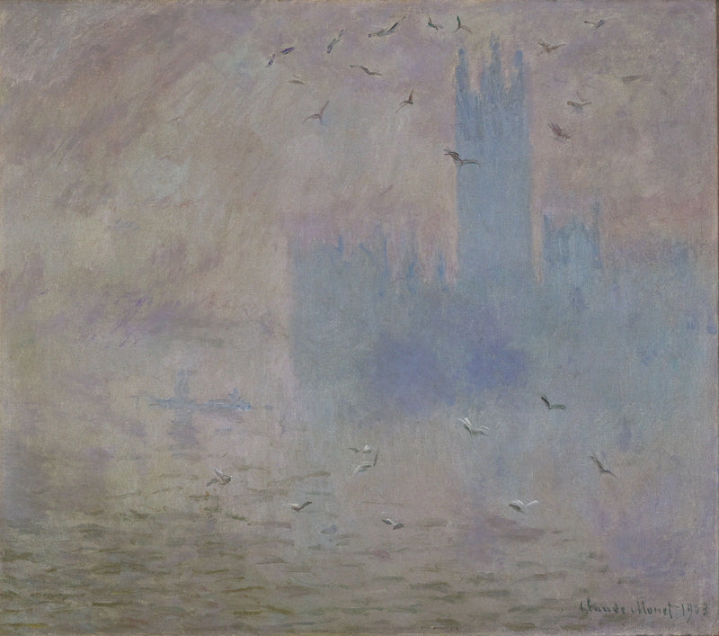 Parlamentet, måsarna W1612 - Claude Monet