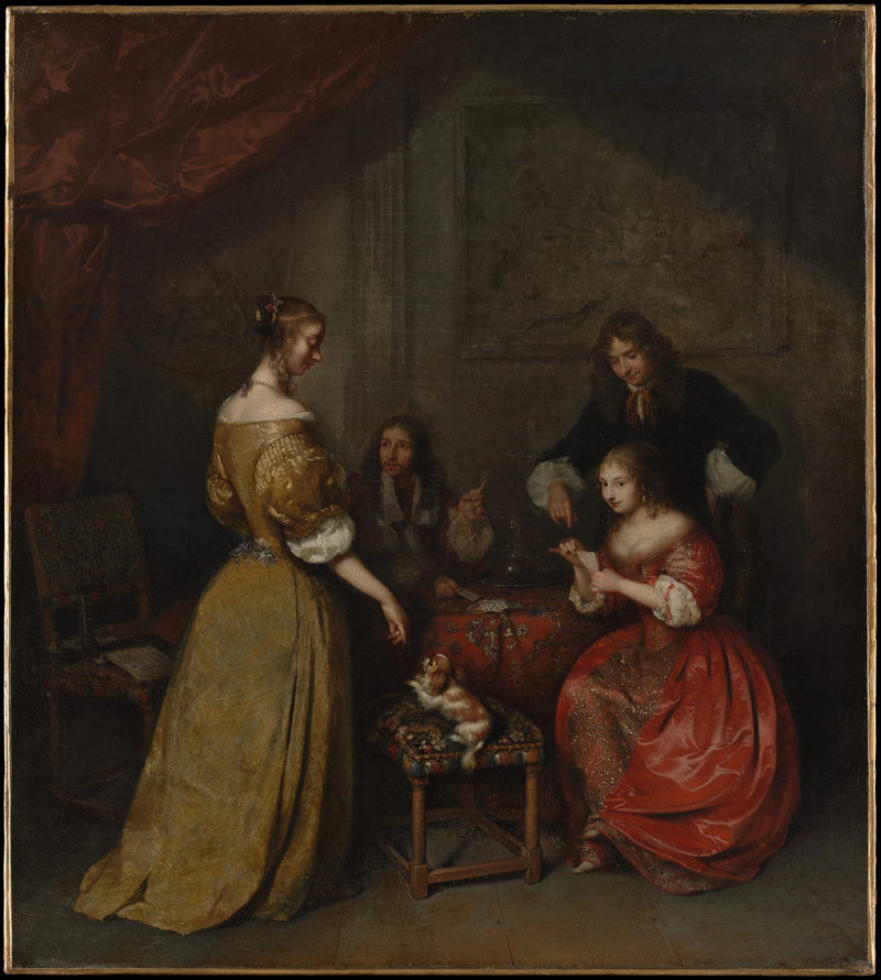 La Partie de Piquet - Caspar Netscher