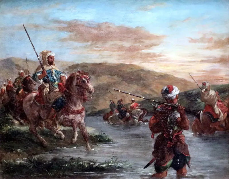 passage av en vadställe i Marocko - Eugène Delacroix
