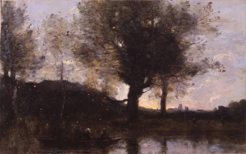 Båttur - Nära Douai - Jean-Baptiste Camille Corot