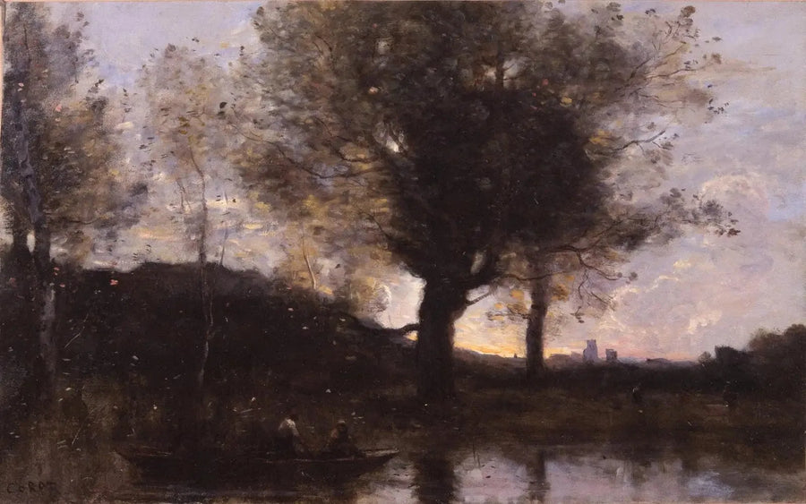 Båttur - Nära Douai - Jean-Baptiste Camille Corot