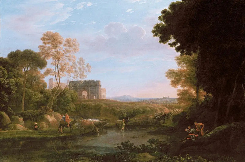 Pastoral med Konstantins båge - Claude Lorrain