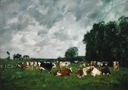 Betande i Fervaques - Eugène Boudin