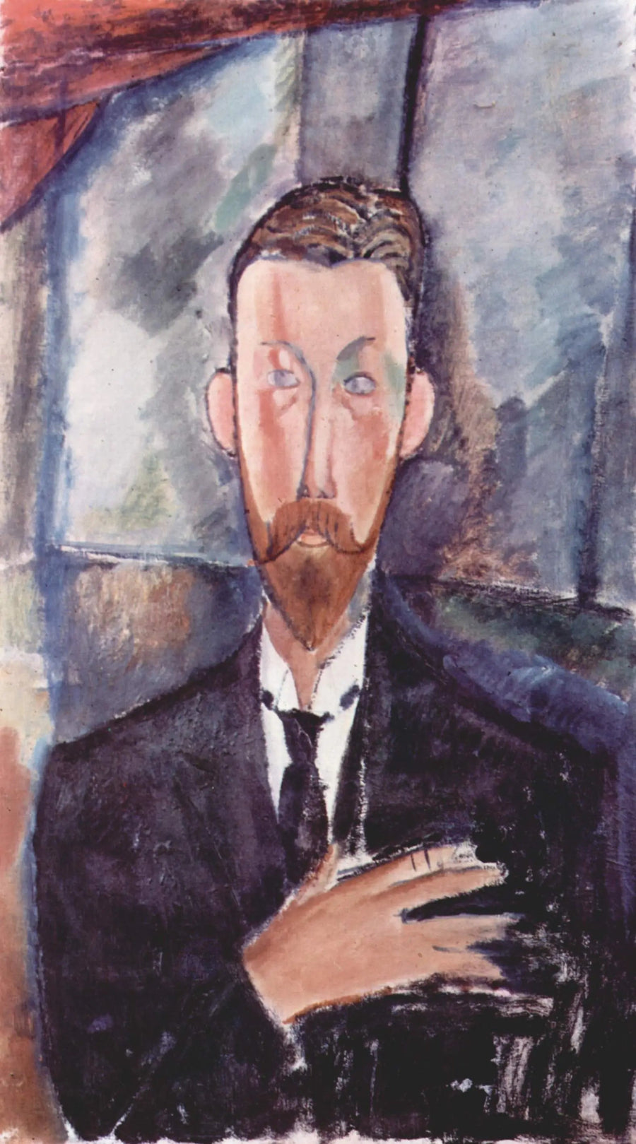 Paul Alexandre framför en glasruta - Amedeo Modigliani