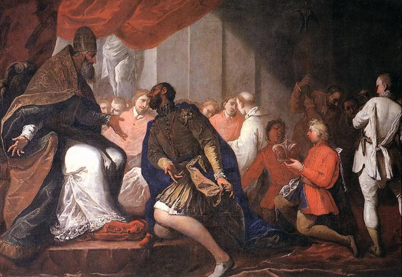 Paul III utser sin son Pier Luigi till hertig av Plaisance och Parma - Sebastiano Ricci