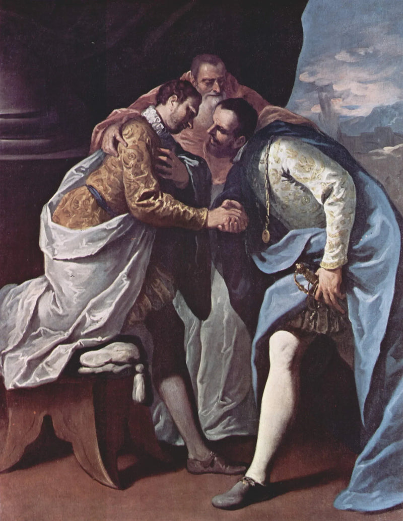 Paul III försonar François Ier och Charles Quint - Sebastiano Ricci