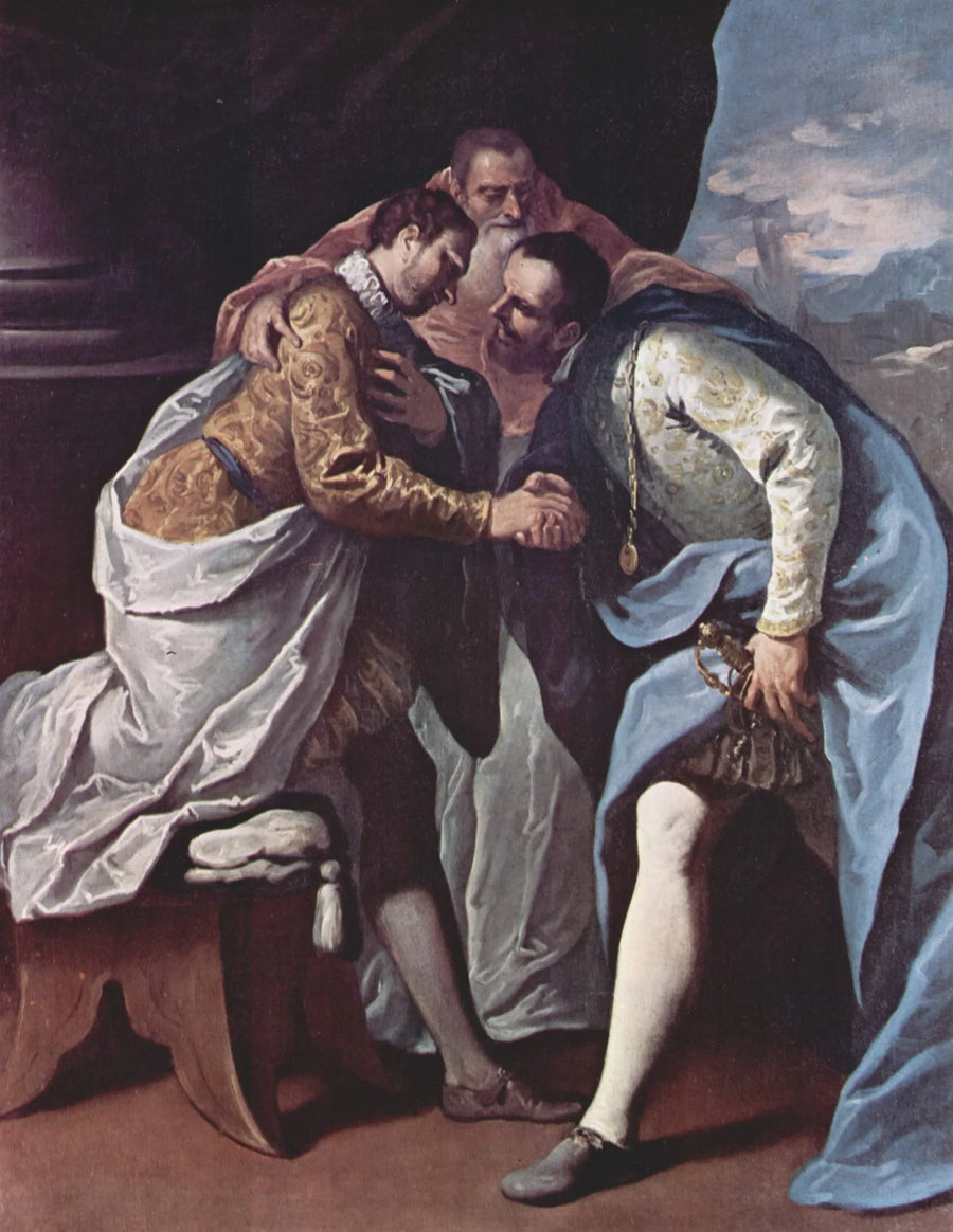 Paul III försonar François Ier och Charles Quint - Sebastiano Ricci