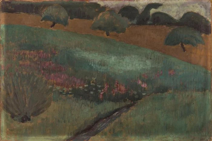 Paysage à la prairie en fleurs, peinture de Paul Sérusier
