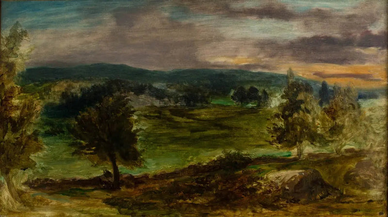 Landskap i Champrosay - Eugène Delacroix