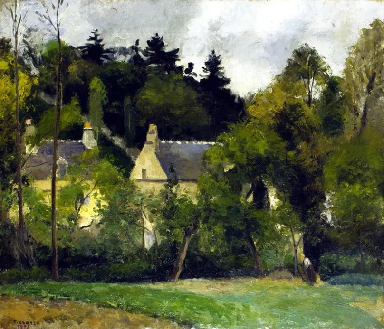 Landskap vid Hermitage, Pontoise - Camille Pissarro