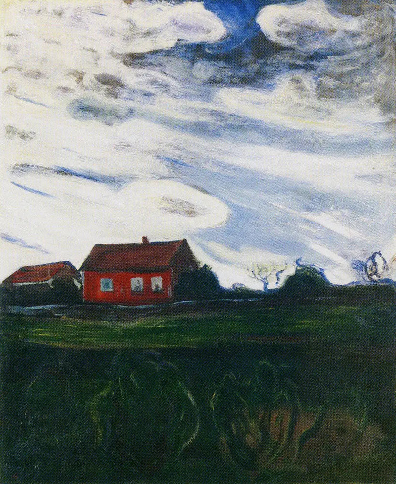 Landskap med det röda huset - Edvard Munch