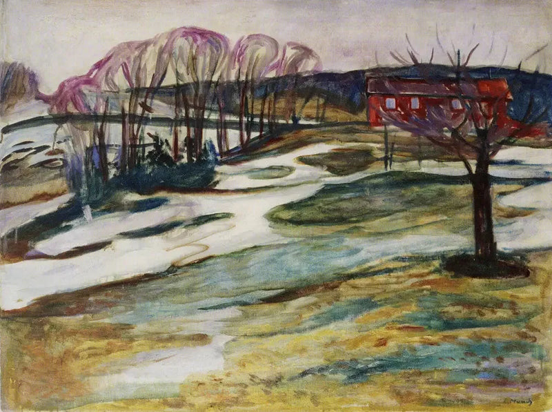 Landskap med det röda huset - Edvard Munch
