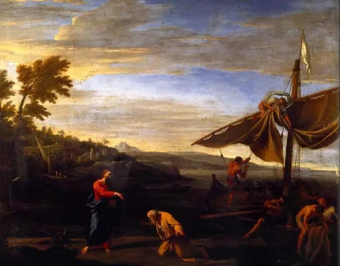 Paysage à la vocation de Saint Pierre - Philippe de Champaigne - Alpha Reproduction