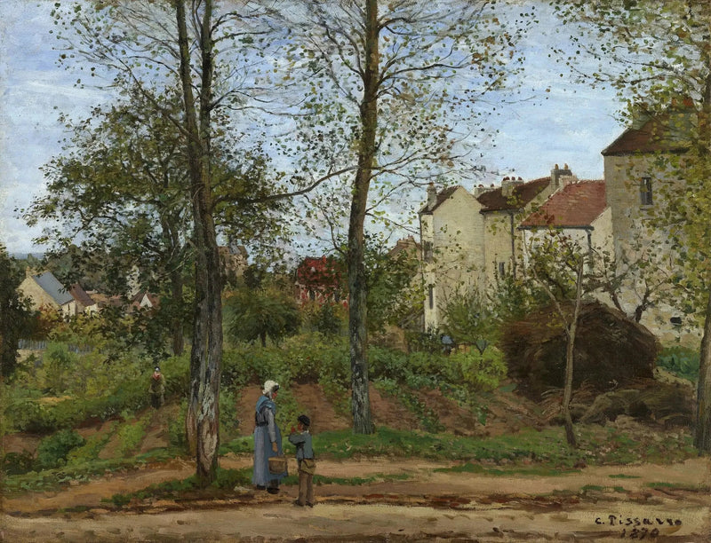 Landskap i Louveciennes, höst - Camille Pissarro