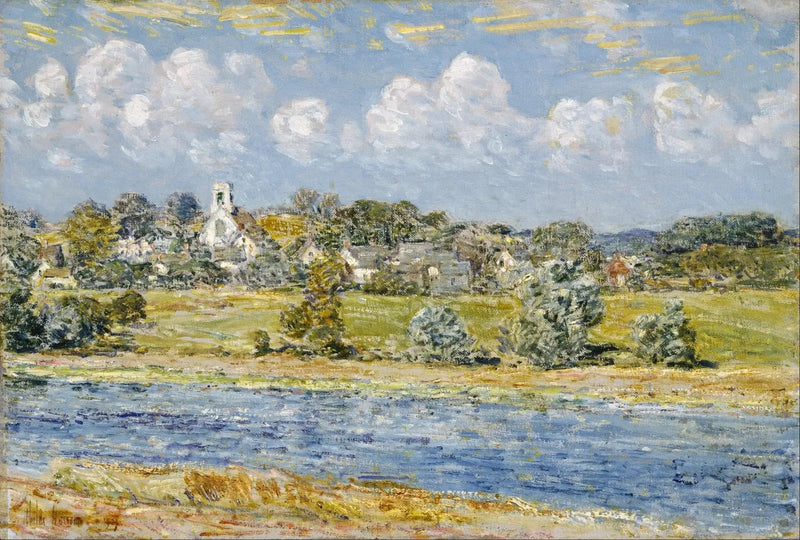 Landskap vid Newfields, New Hampshire - Childe Hassam