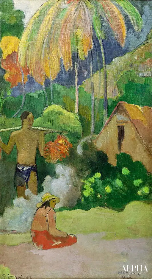 Paysage à Tahiti - Paul Gauguin - Reproductions de tableaux et peintures haut de gamme