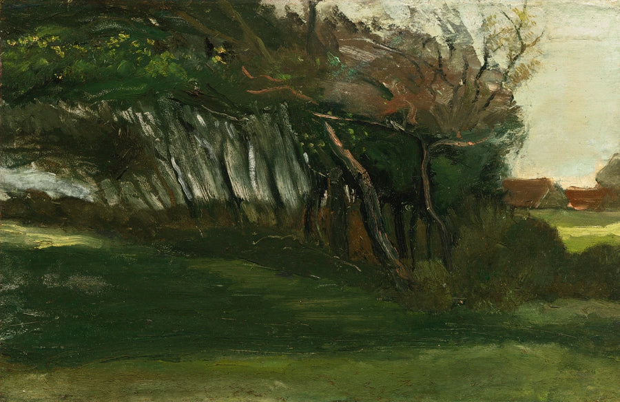 Landskap med träd som blåser i vinden - Vincent van Gogh