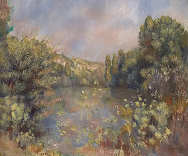 Landskap vid sjön - Pierre-Auguste Renoir