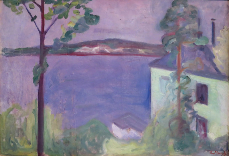 Landskap i månsken - Edvard Munch