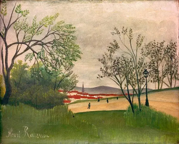 Landskap med kyrktorn - Henri Rousseau
