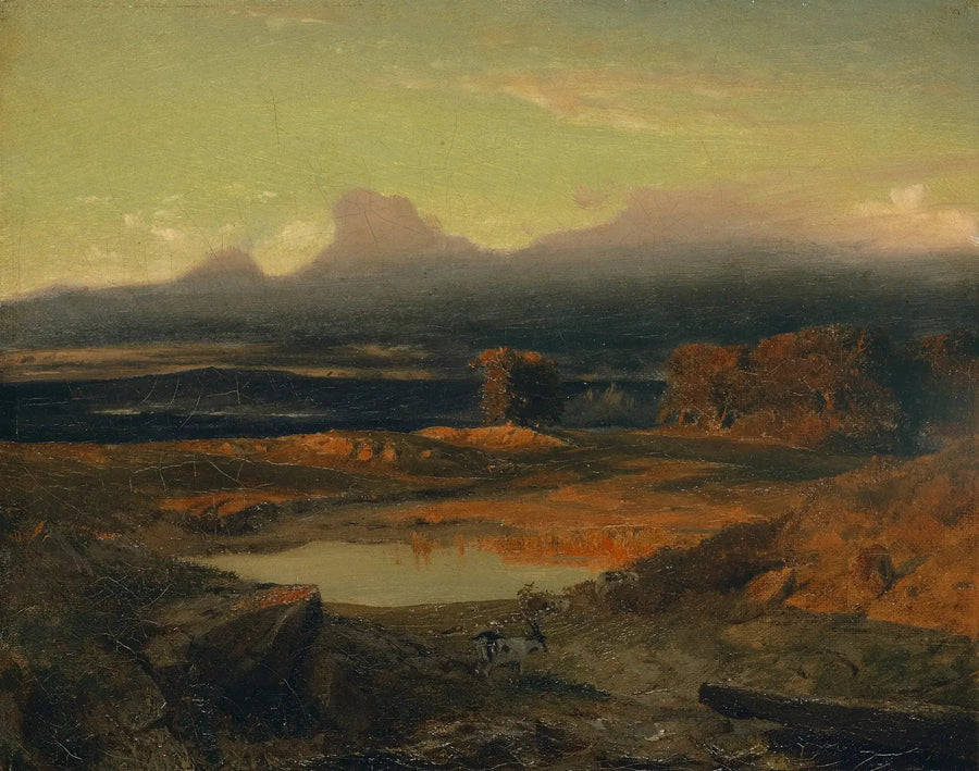 Solnedgångslandskap - Arnold Böcklin