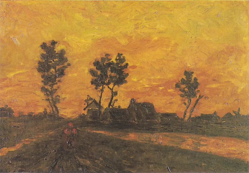 Landskap vid solnedgången - Vincent van Gogh