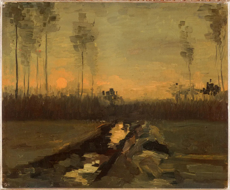 Landskap vid solnedgången - Vincent van Gogh