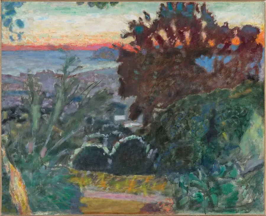 Landskap vid solnedgången, Le Cannet - Pierre Bonnard