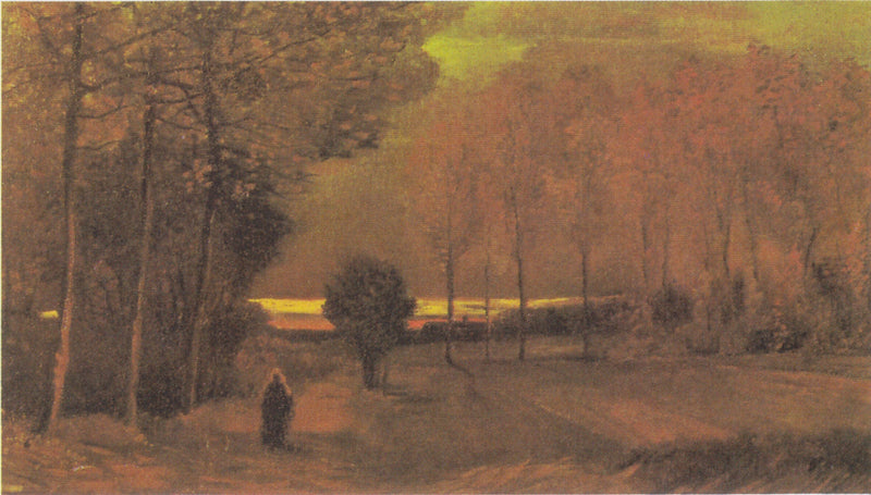 Höstlandskap i skymningen - Vincent van Gogh