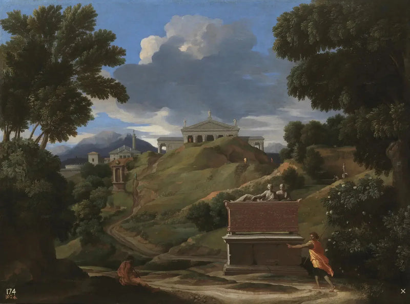 Landskap med ruiner - Nicolas Poussin