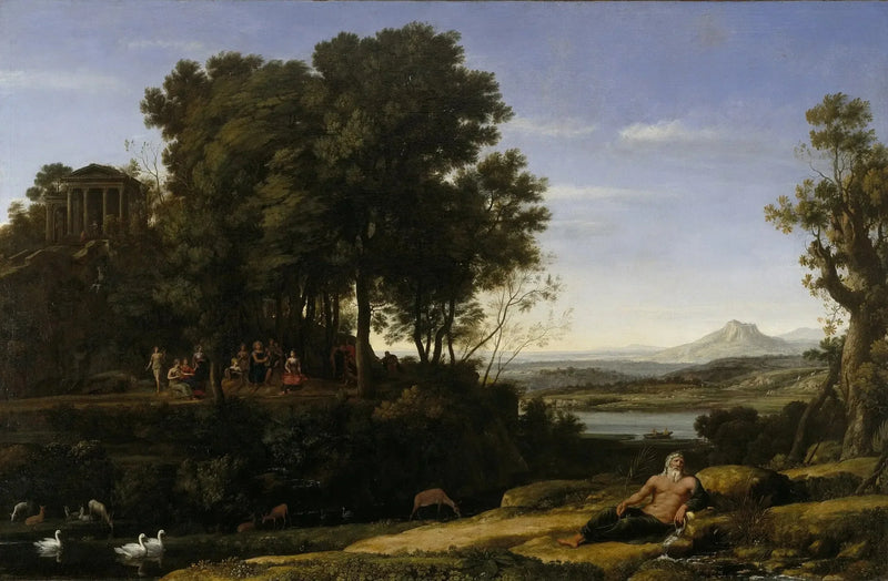 Landskap med Apollon och Muserna - Claude Lorrain