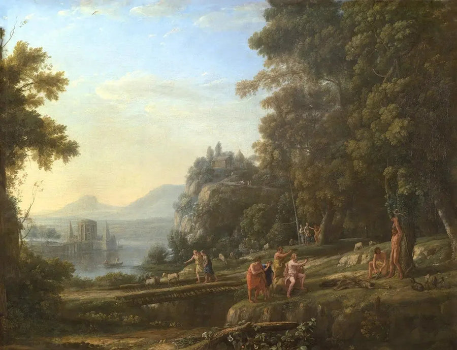 Landskap med Apollon och Marsyas - Claude Lorrain