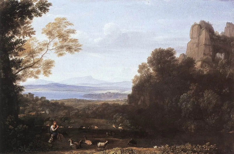 Landskap med Apollon och Mercury - Claude Lorrain