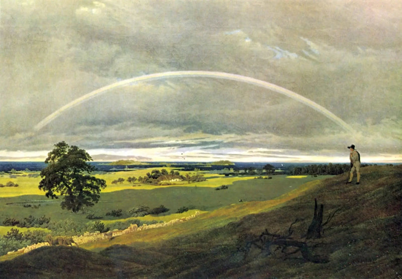 Landskap med regnbåge - Caspar David Friedrich